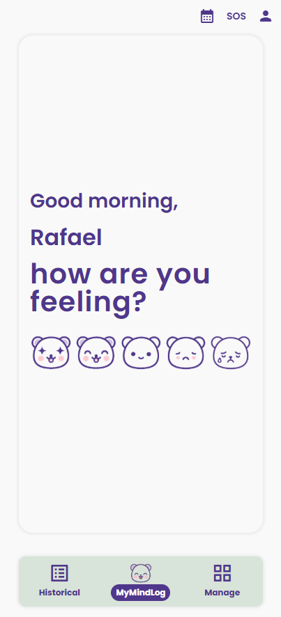 MyMindLog welcome screen